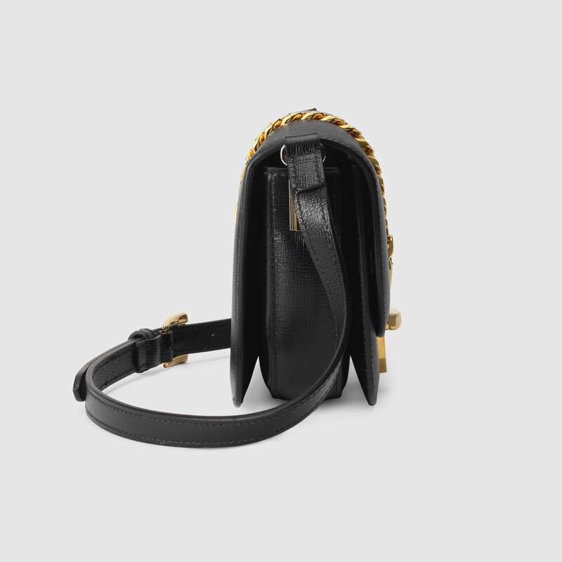 Gucci Sylvie 1969 Mini Shoulder Bag 615965 Black